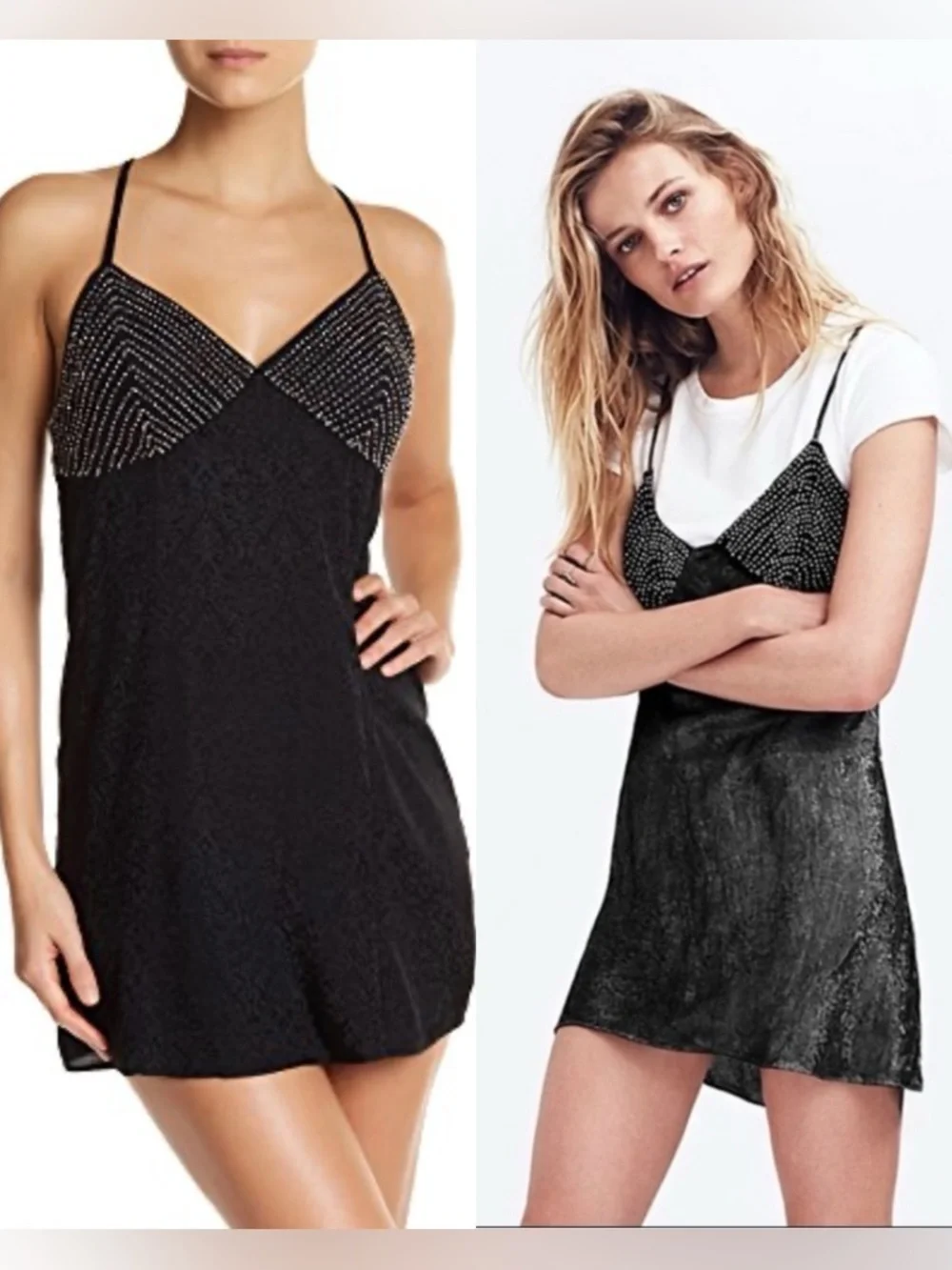 Free People Fleur De Lis Beaded Shooting Star Slip Dress , size XS Coachella